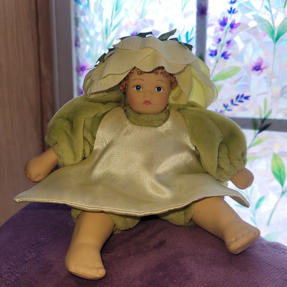 Lillian Vernon Flower Doll Porcelain Plush